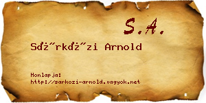 Sárközi Arnold névjegykártya