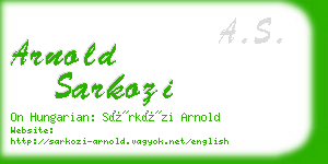 arnold sarkozi business card